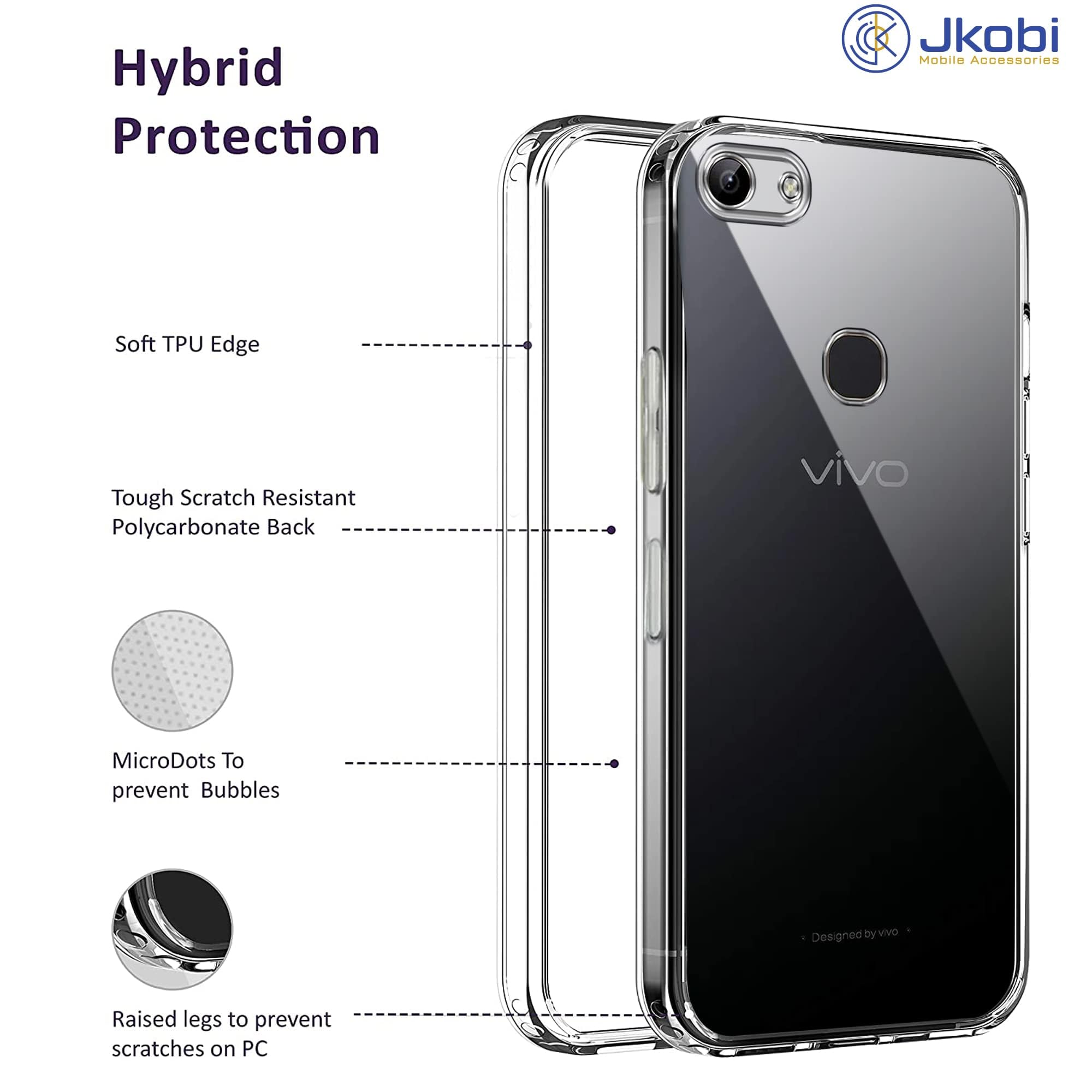 For Vivo Y81 | Vivo Y83 Back Cover (Silicone Clear Case with Camera Protection | Soft and Flexible)