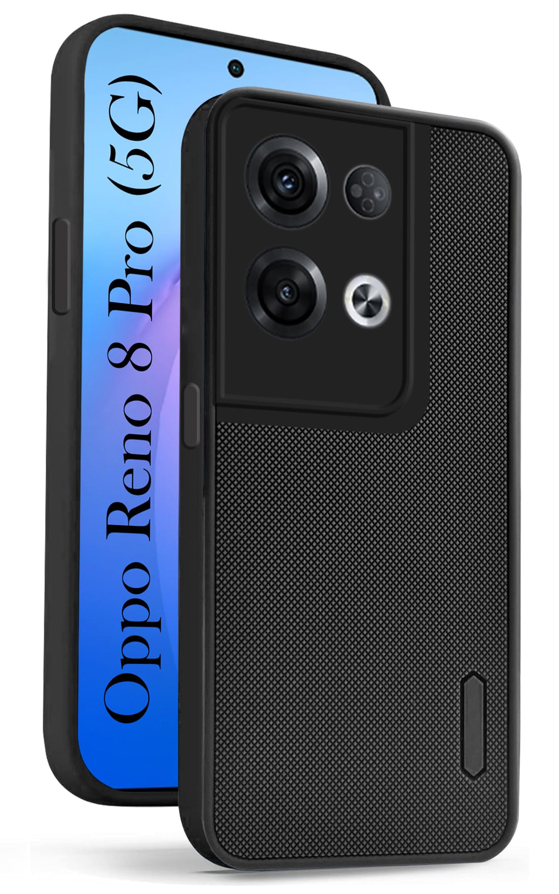 For Oppo Reno8 Pro 5G | Reno 8 Pro 5G Back Cover Case (Textured Grip Design | Camera Protetion | Slim and Light Weight | Soft Touch and Feel)