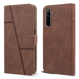 For Realme 6i Flip Cover Case ( Stitched Leather Finish | Magnetic Closure | Wallet Card Slots)