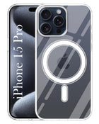 For Apple iPhone 15 Pro Back Cover Case ( MagSafe Compatible Wireless Charging | Hybrid Camera Bump Protection | Shockproof Polycarbonate Material)