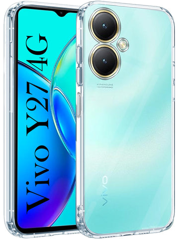 For Vivo Y27 Back Cover (Silicone Clear Shockproof Case with Camera Protection | Soft and Flexible)