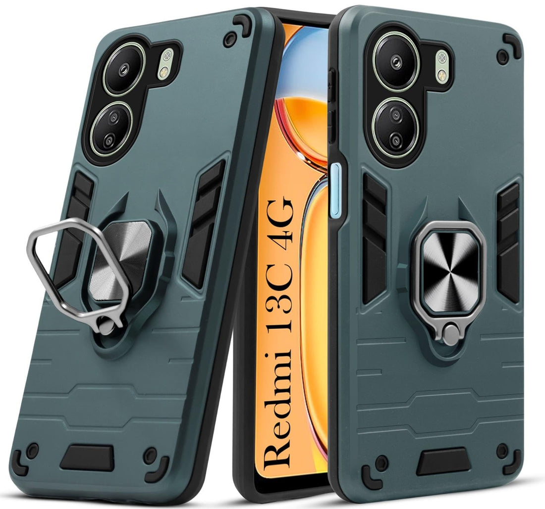 For Xiaomi Redmi 13C 4G Back Cover Case (Shockproof Polycarbonate Dual Layer Hybrid Armor)