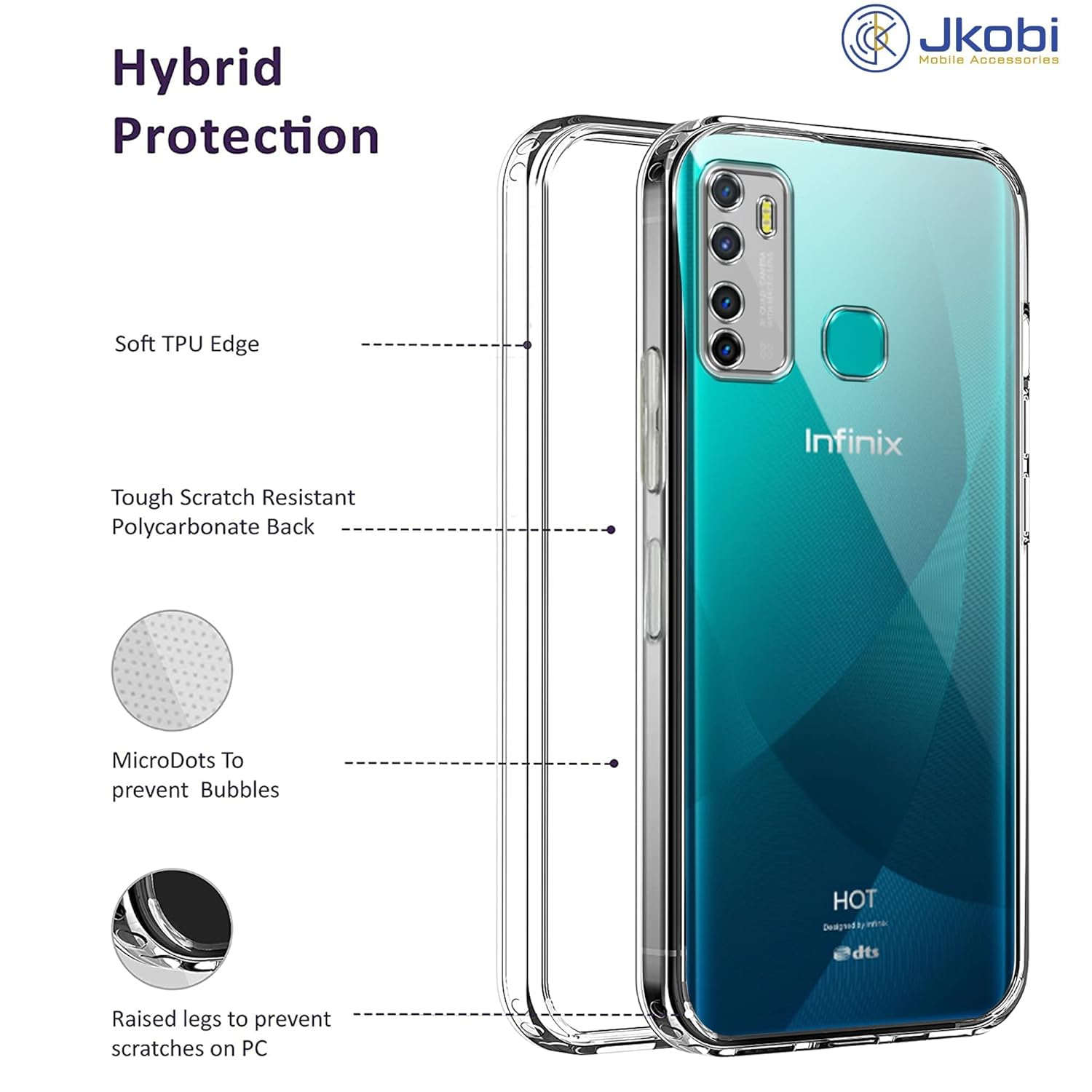 For Infinix Hot 9 | Hot 9 Pro Back Cover Case (Hybrid Dual Armor Polycarbonate)