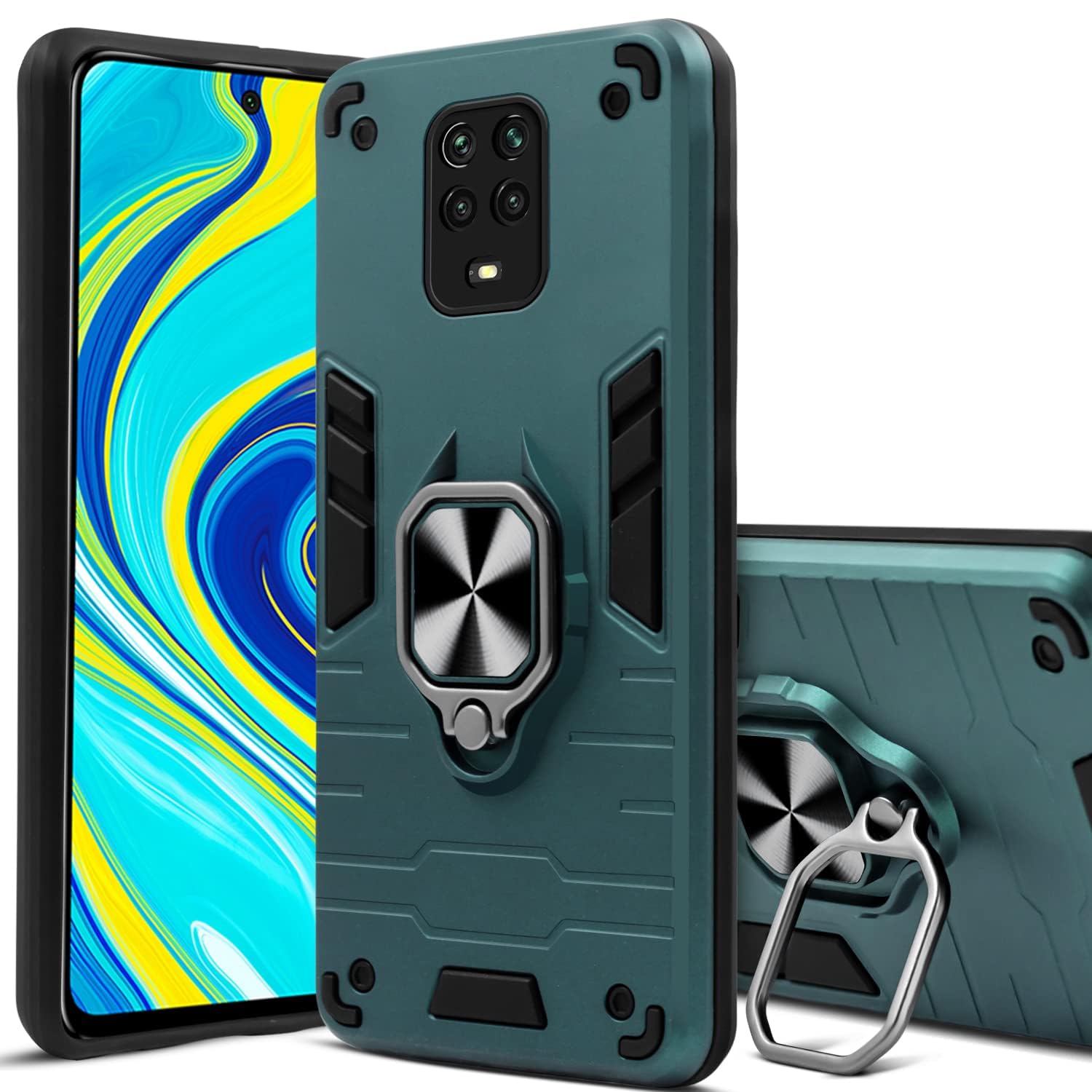 For Xiaomi Mi Redmi Note 9S Back Cover Case (Shockproof Polycarbonate Dual Layer Hybrid Armor)