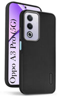 For Oppo A3 Pro 5G Back Cover Case (Textured Grip Design | Camera Protection | Slim and Light Weight | Soft Touch and Feel | Black)