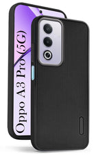 For Oppo A3 Pro 5G Back Cover Case (Textured Grip Design | Camera Protection | Slim and Light Weight | Soft Touch and Feel | Black)