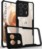For Motorola Moto Edge 50 Ultra 5G Back Cover Case (Shockproof with Polycarbonate Clear Panel)