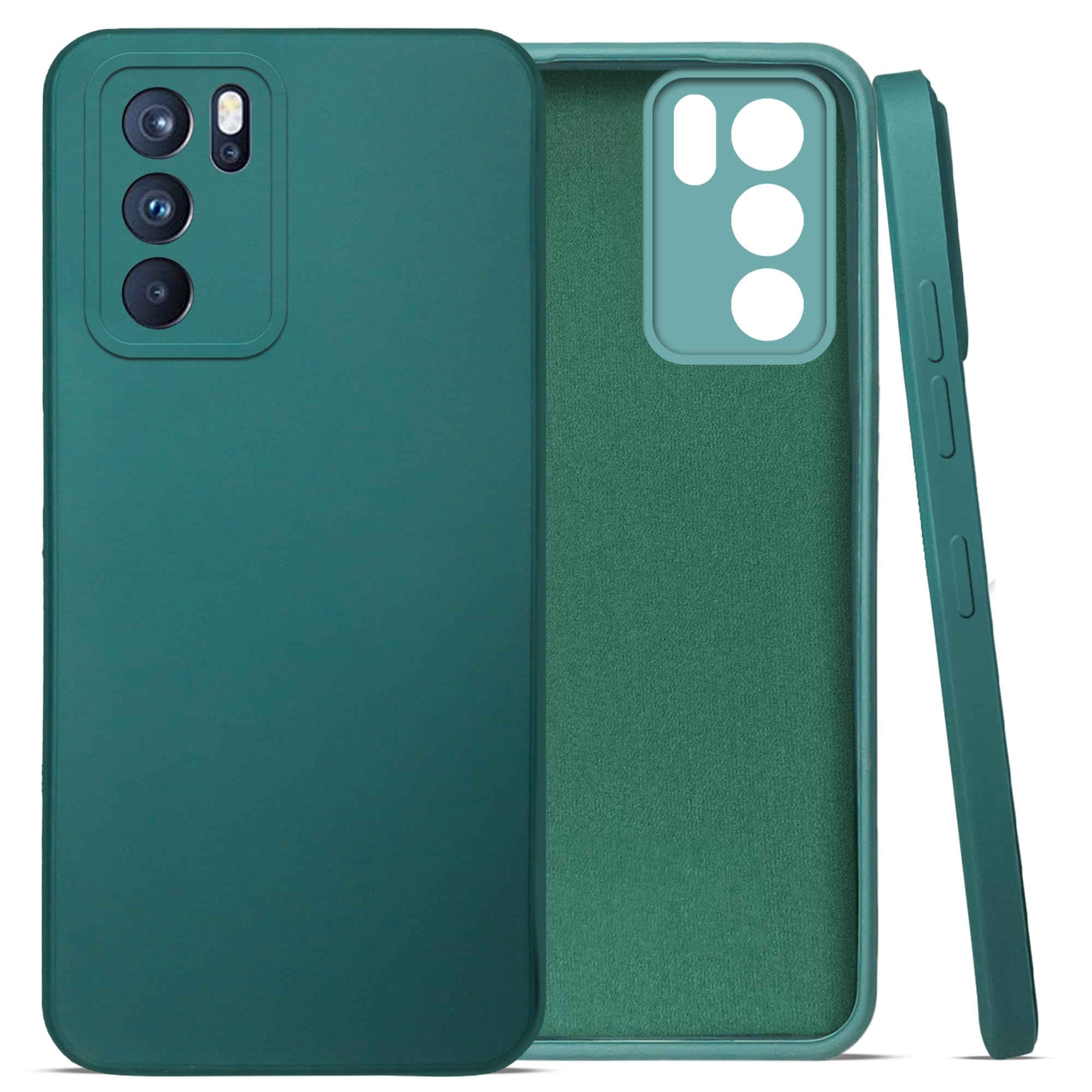 For Oppo Reno6 Pro 5G Back Cover ( Silicone Clear Shockproof Case with Camera Protection | Soft and Flexible | Transparent)