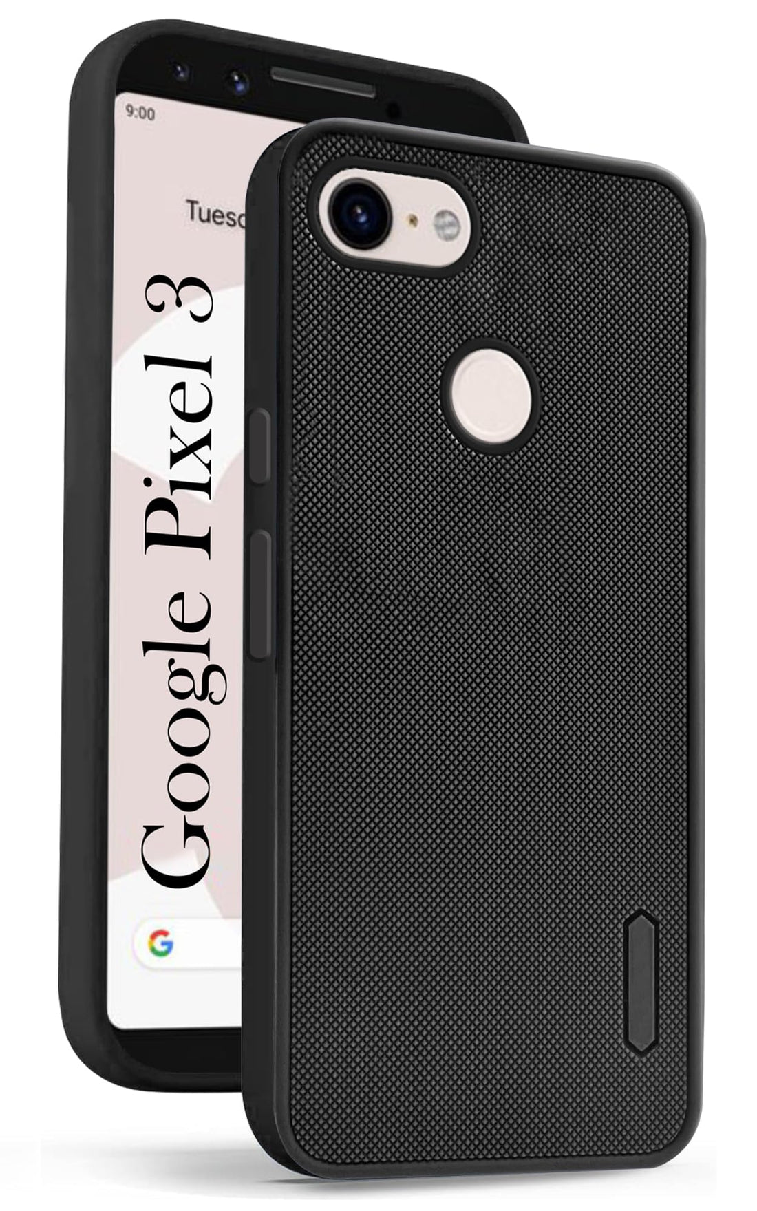 For Google Pixel 3 Back Cover Case (Textured Grip Design | Camera Protetion | Slim and Light Weight | Soft Touch and Feel)