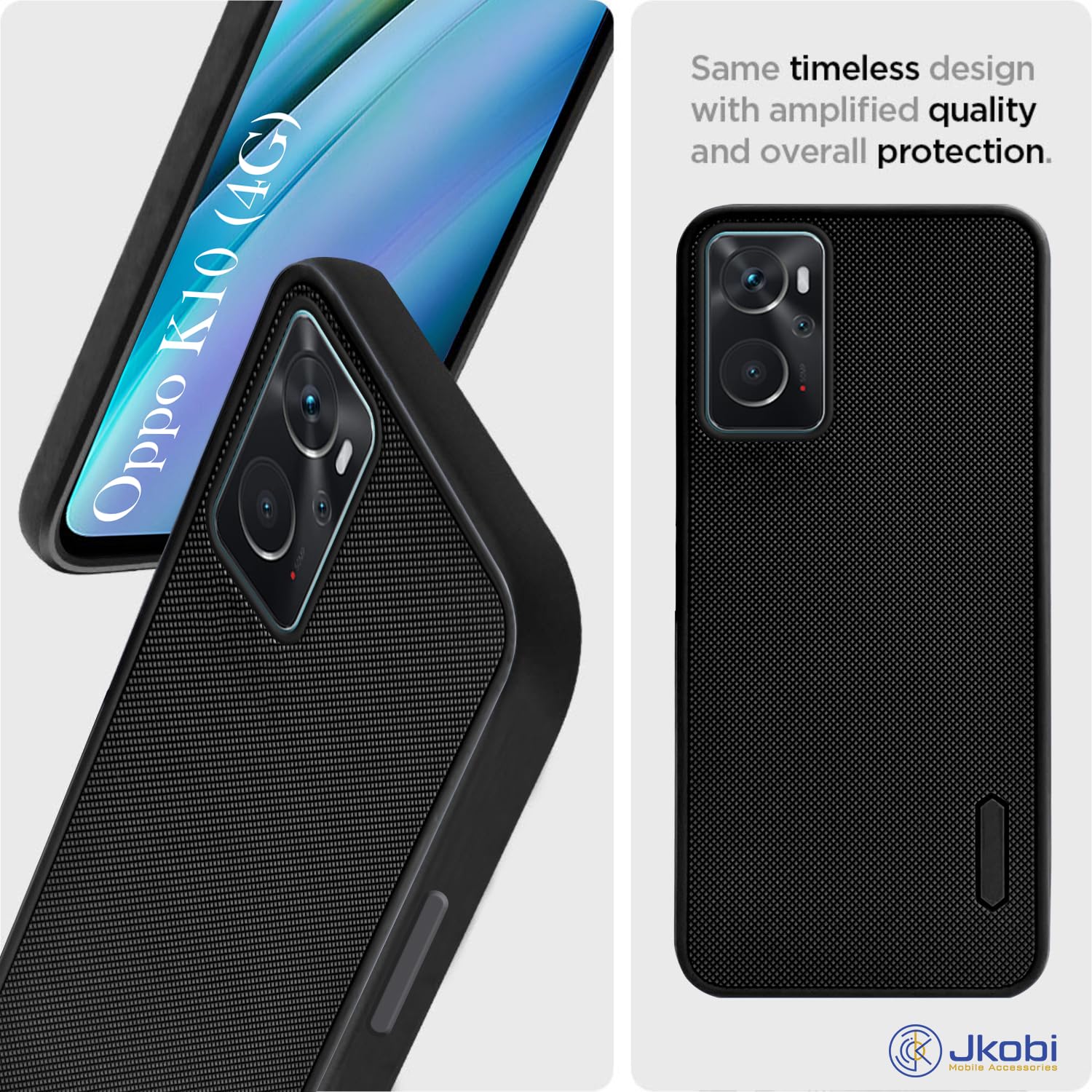 For Oppo K10 Back Cover Case (Textured Grip Design | Camera Protetion | Slim and Light Weight | Soft Touch and Feel)
