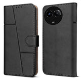 For Realme 11 5G | Realme 11x 5G Flip Cover Case (Stitched Leather with Magnetic Closure)