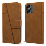 For Motorola Moto G24 | G24 Power Flip Cover Case (Stitched Leather with Magnetic Closure)