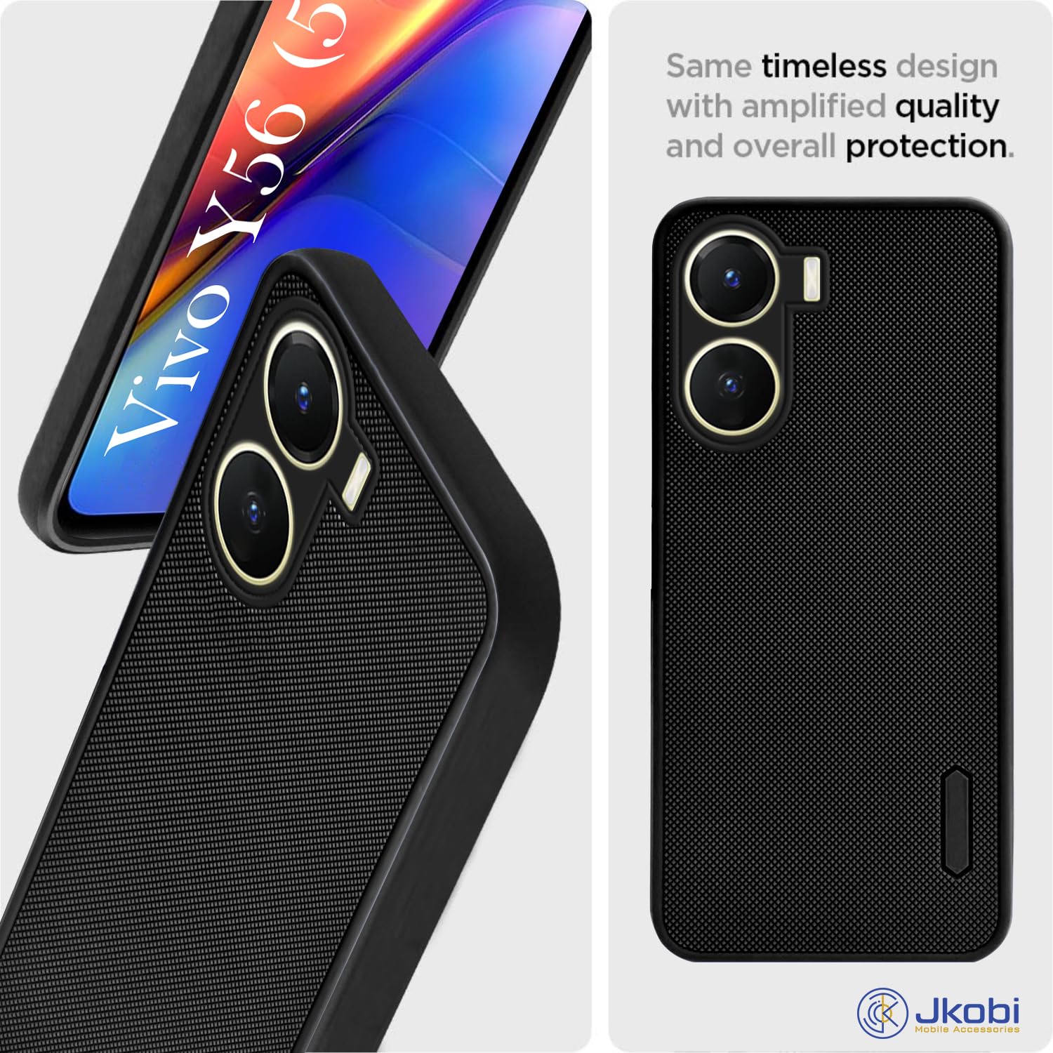 For Vivo Y56 5G Back Cover Case (Textured Grip Design | Camera Protetion | Slim and Light Weight | Soft Touch and Feel)