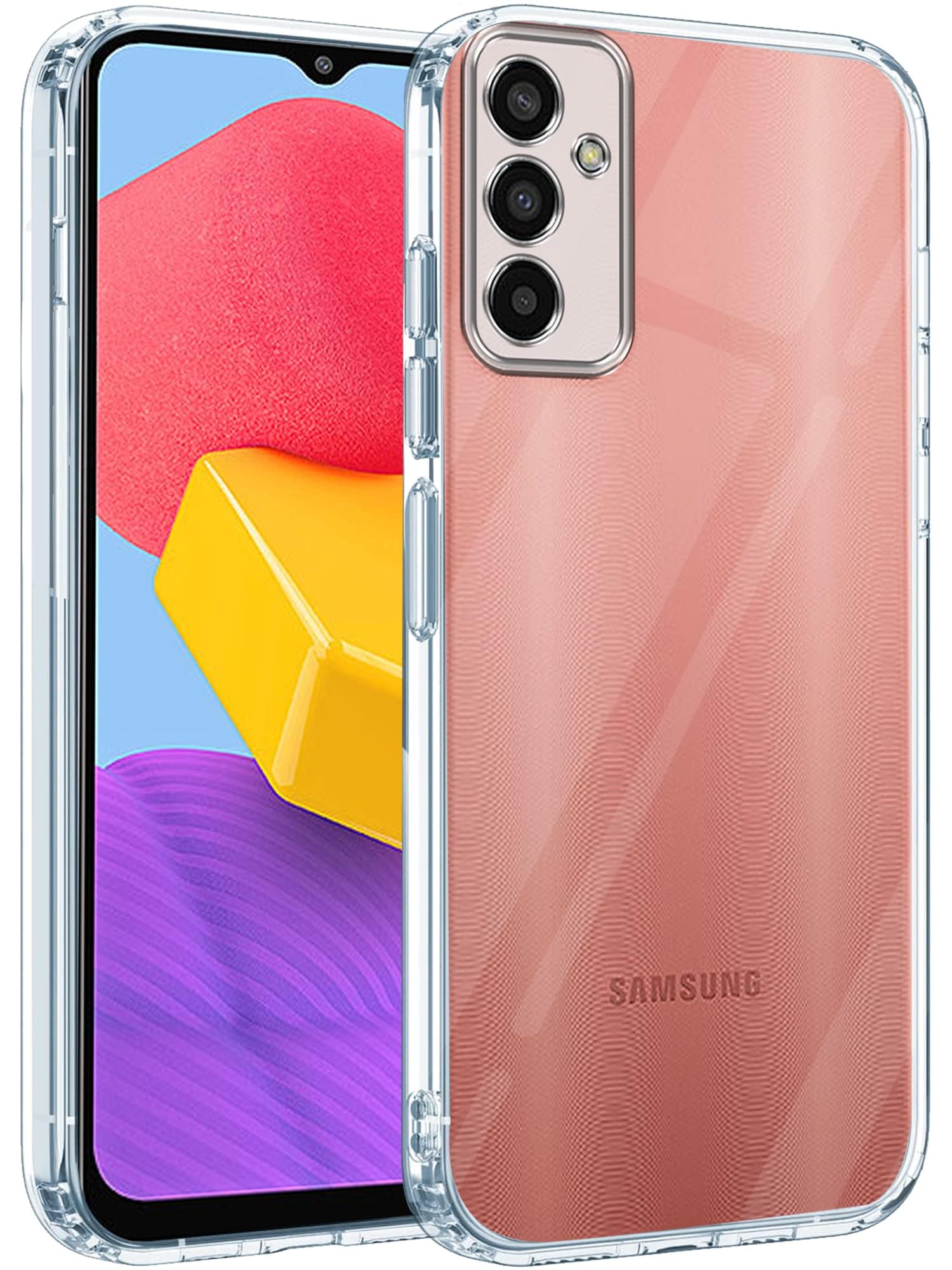 For Samsung Galaxy F13 Back Cover (Silicone Clear Shockproof Case with Camera Protection | Soft and Flexible | Transparent)