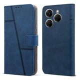 For Tecno Spark 20 Pro Flip Cover Case ( Stitched Leather with Magnetic Closure)