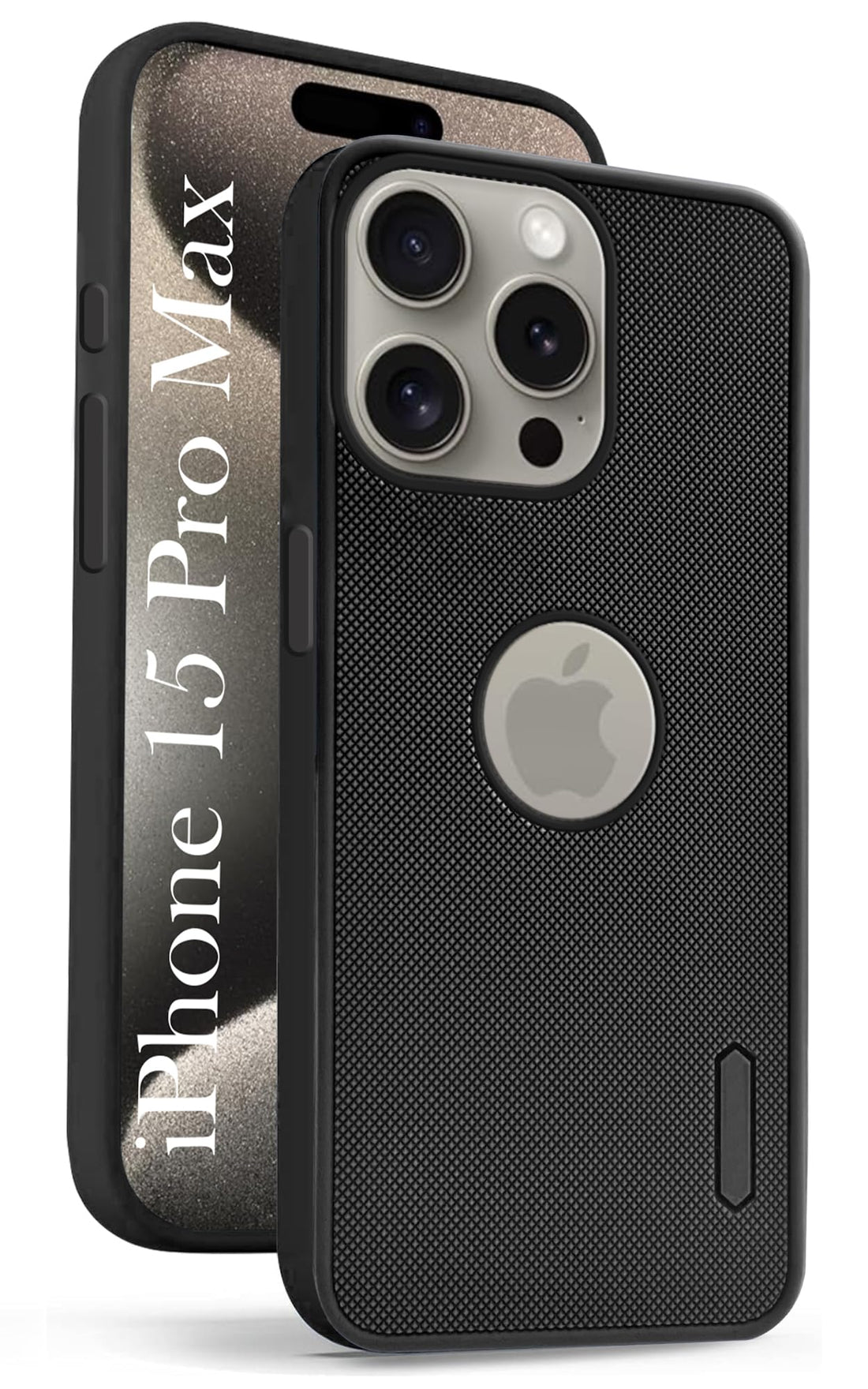 For iPhone 15 Pro Max Back Cover Case (Textured Grip Design | Camera Protetion | Slim and Light Weight | Soft Touch and Feel)