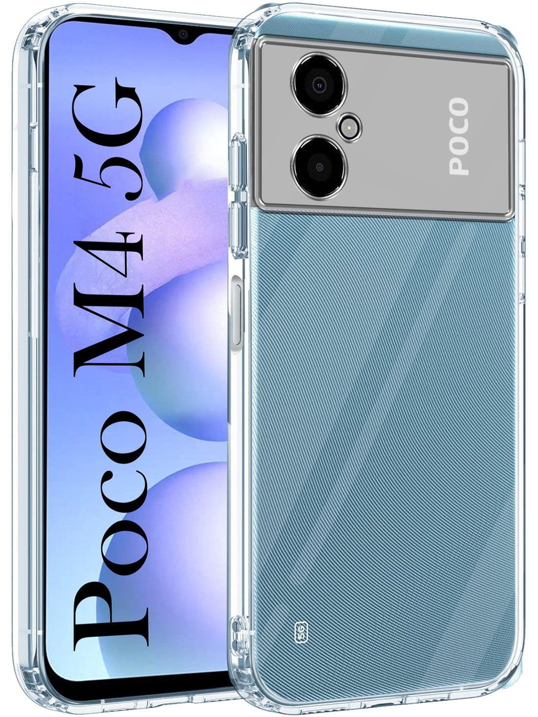 For Poco M4 5G Back Cover (Silicone Clear Shockproof Case with Camera Protection | Soft and Flexible)