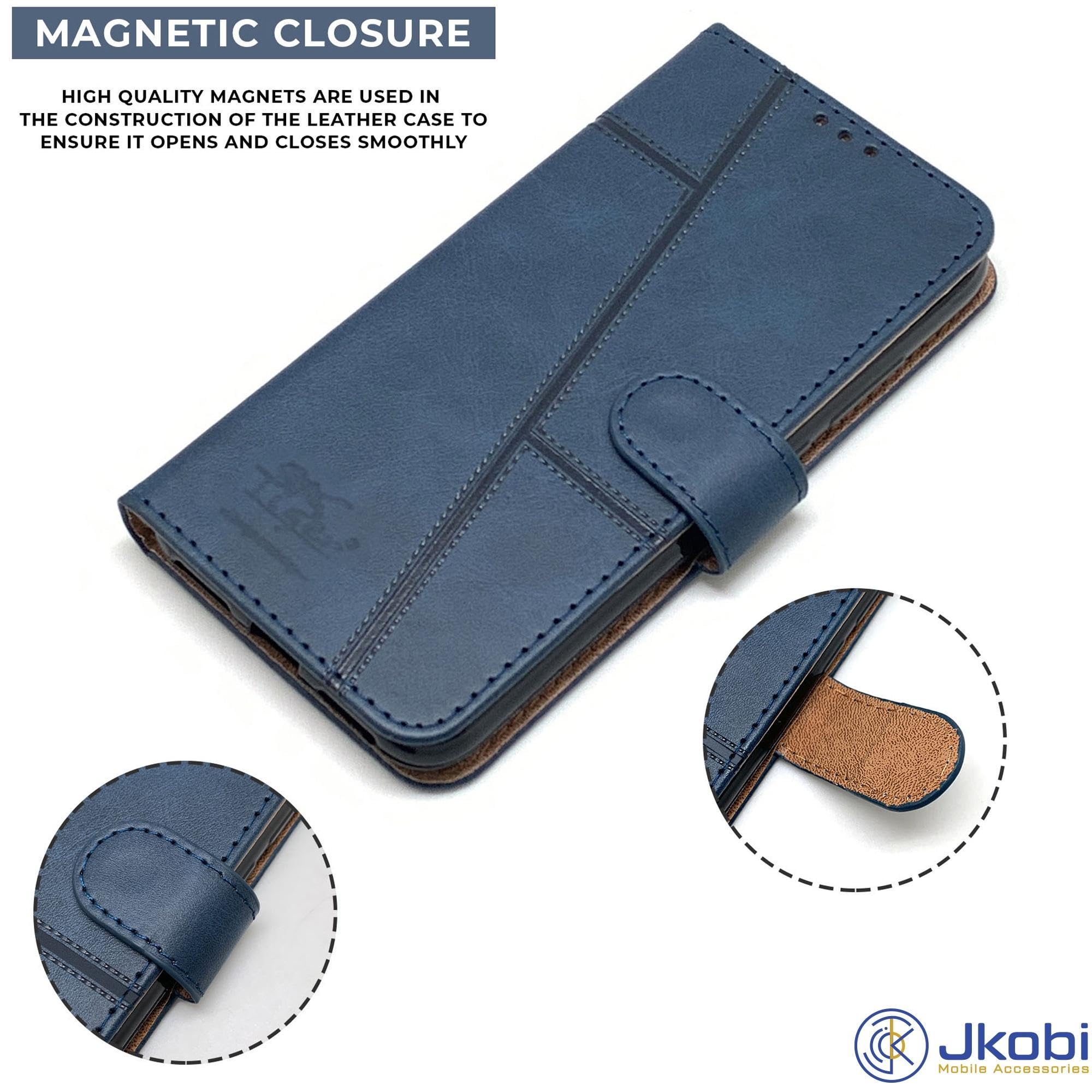 For Realme 12 Pro Plus | Realme 12 Pro Flip Cover Case (Stitched Leather with Magnetic Closure)