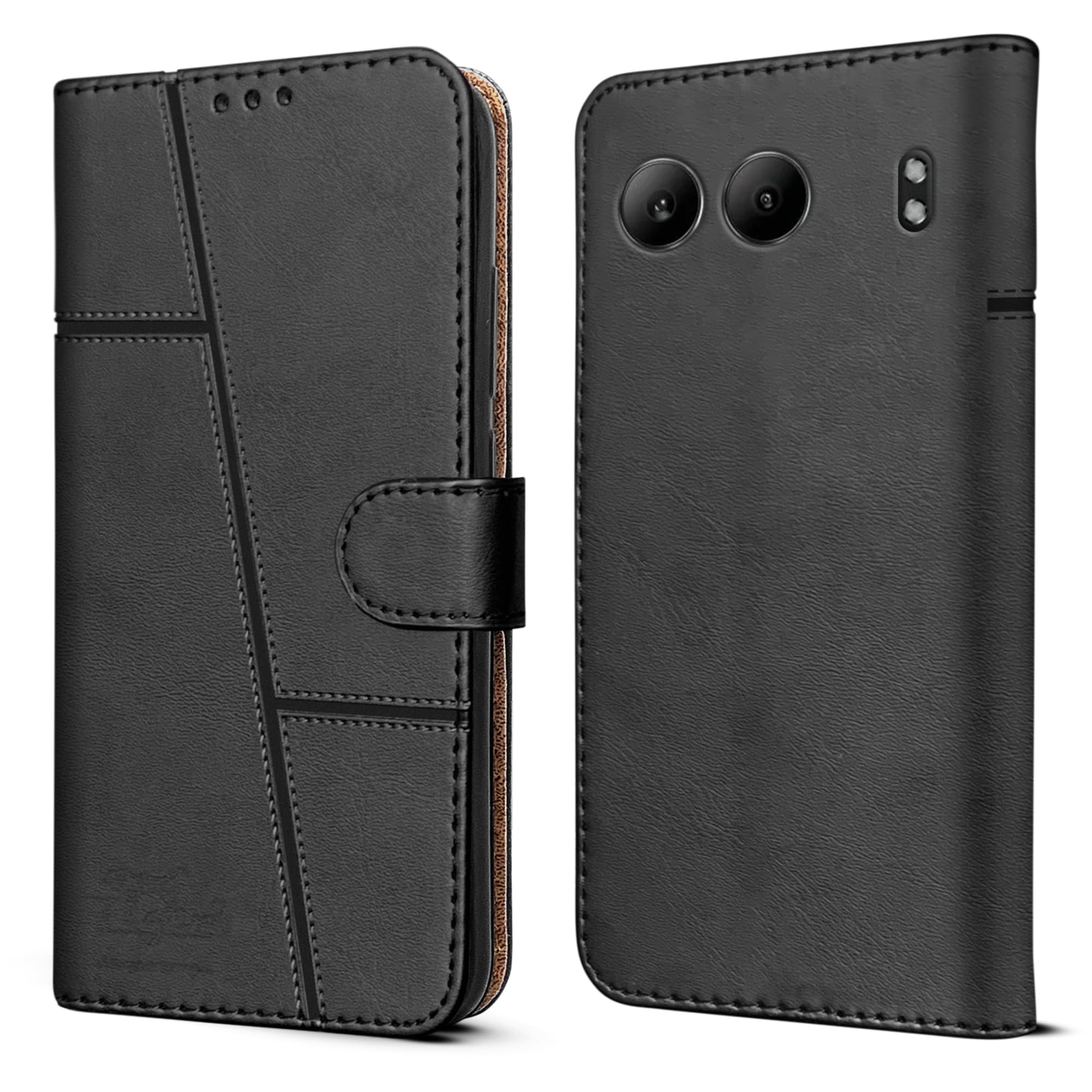 For Oneplus Nord 4 Flip Cover Case (Stitched Leather with Magnetic Closure)