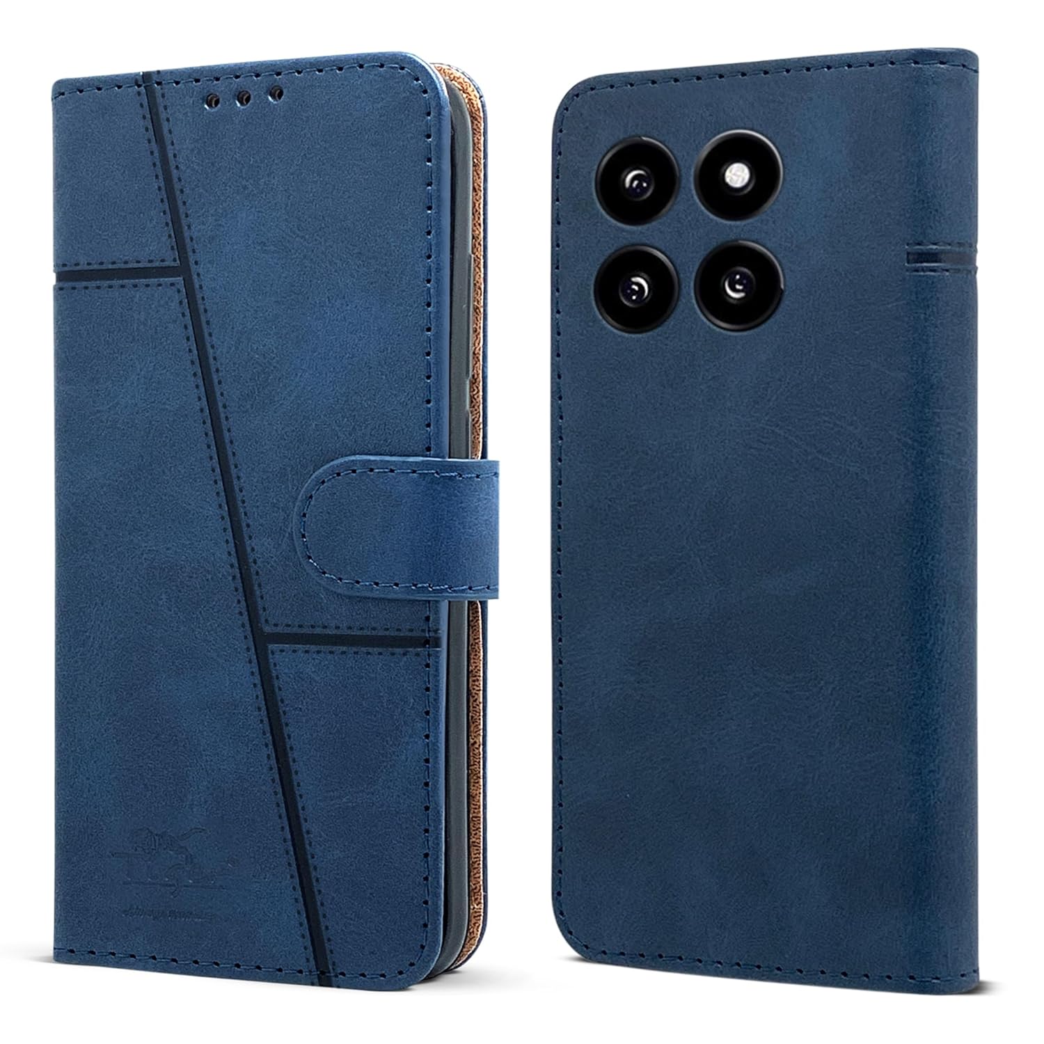 For Xiaomi MI 14 Flip Cover Case (Stitched Leather with Magnetic Closure)