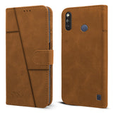 For Lava Z3 Flip Cover Case ( Stitched Leather with Magnetic Closure | Black)