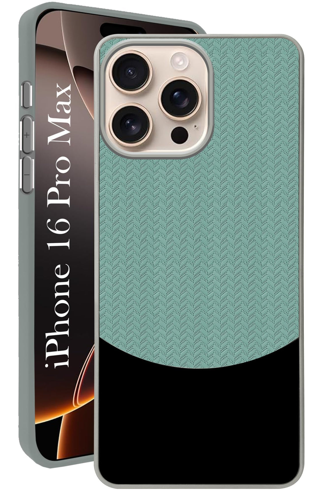 For Apple iPhone 16 Pro Max Back Cover Case (Elegant PU Leather Finish | Premium Minimalist Professional | Camera Protection Bump)