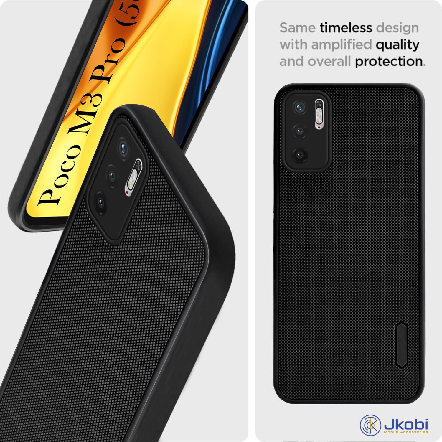 For Poco M3 Pro 5G Back Cover Case (Textured Grip Design | Camera Protetion | Slim and Light Weight | Soft Touch and Feel)
