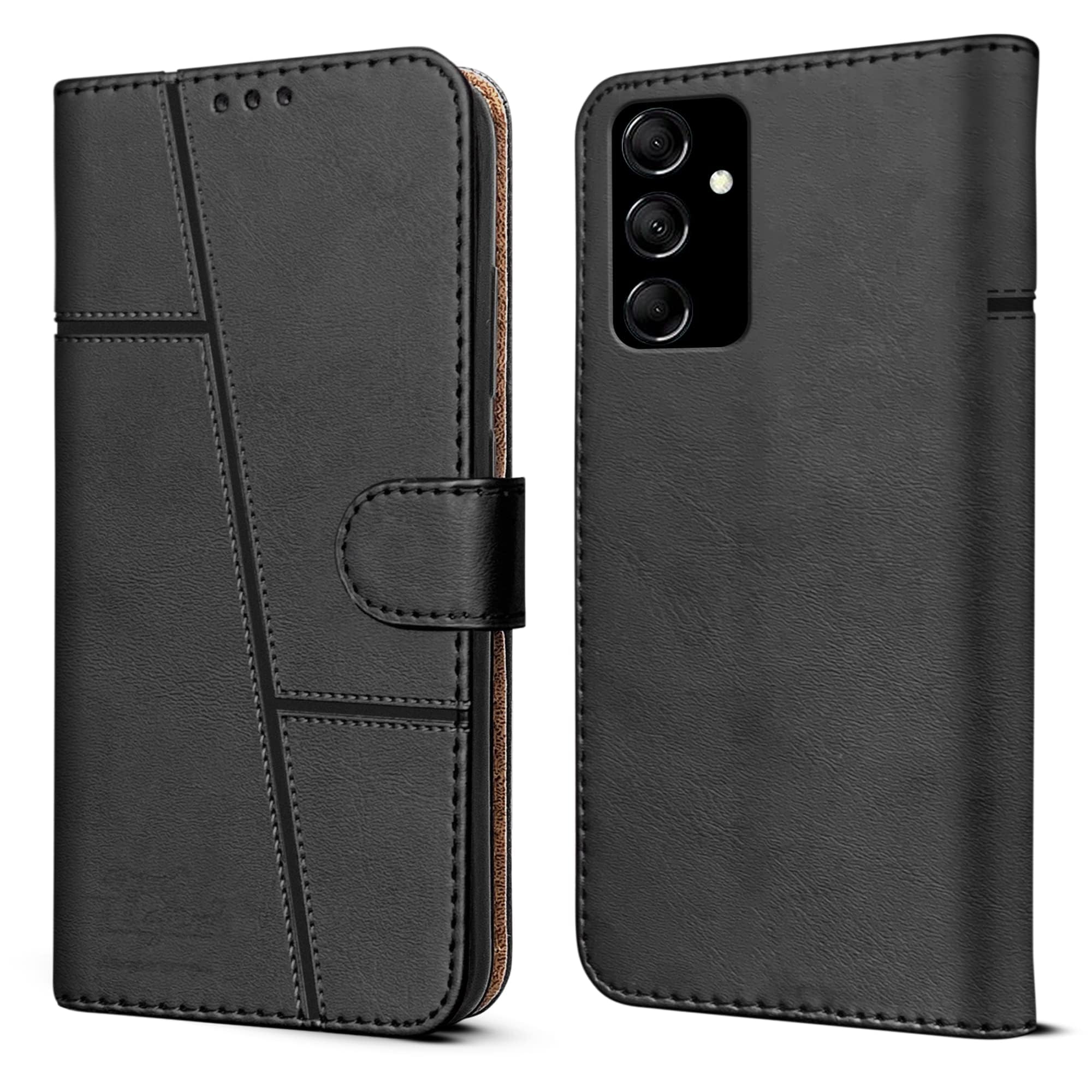 For Samsung Galaxy M14 5G Flip Cover Case (Stitched with Magnetic Closure)