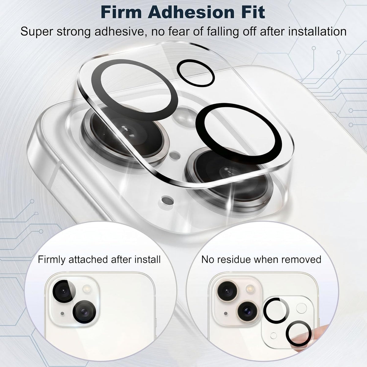 Crystal Clear Camera Lens Protector for iPhone 13 – Sapphire 9H+ Glass, Anti-Scratch, Anti-Drop & Case Friendly