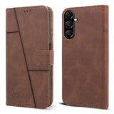 For Samsung Galaxy A05s Flip Cover Case (Stitched Leather with Magnetic Closure)