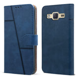 For Samsung Galaxy J2 2015 Flip Cover Case (Stitched Leather with Magnetic Closure)