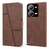 For Vivo Y77T Flip Cover Case (Stitched Leather with Magnetic Closure)