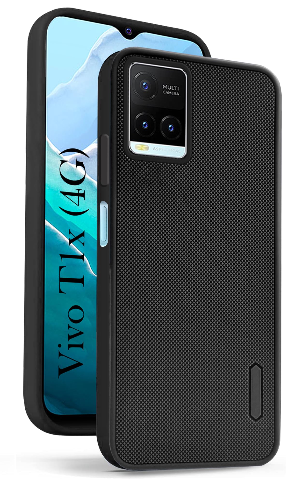 For Vivo T1x 4G Back Cover Case (Textured Grip Design | Camera Protetion | Slim and Light Weight | Soft Touch and Feel)