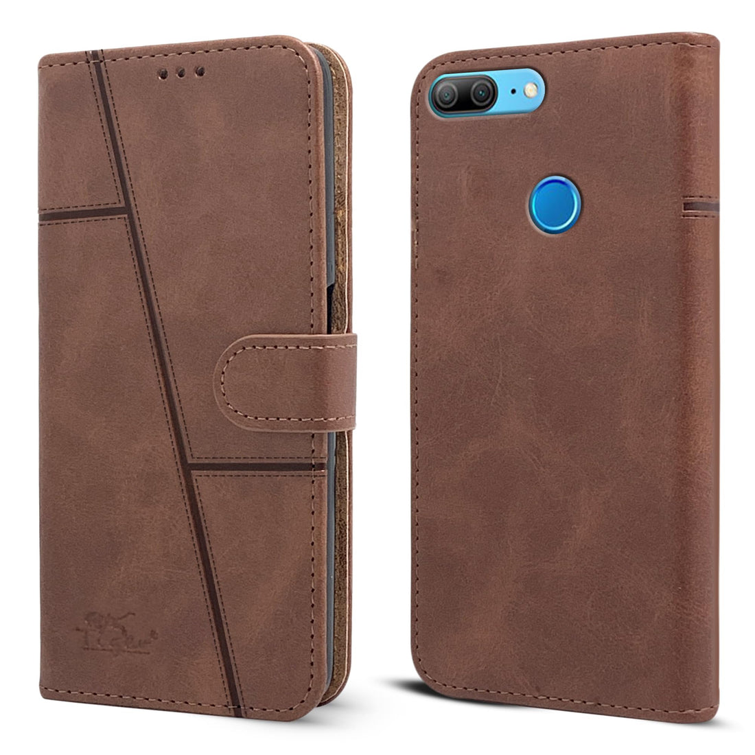 For Huawei Honor 9 Lite Flip Cover Case ( Stitched Leather with Magnetic Closure)