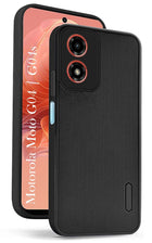 For Motorola Moto G04 | Motorola Moto G04s Back Cover Case (Puffer Cushion Wave Design | Camera Protection)