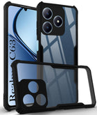 For Realme C63 Back Cover Case (Shockproof with Polycarbonate Clear Panel)
