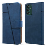 For Samsung Galaxy F13 Flip Cover Case (Stitched Leather Finish | Magnetic Closure | TPU | Foldable Stand | Wallet Card Slots)