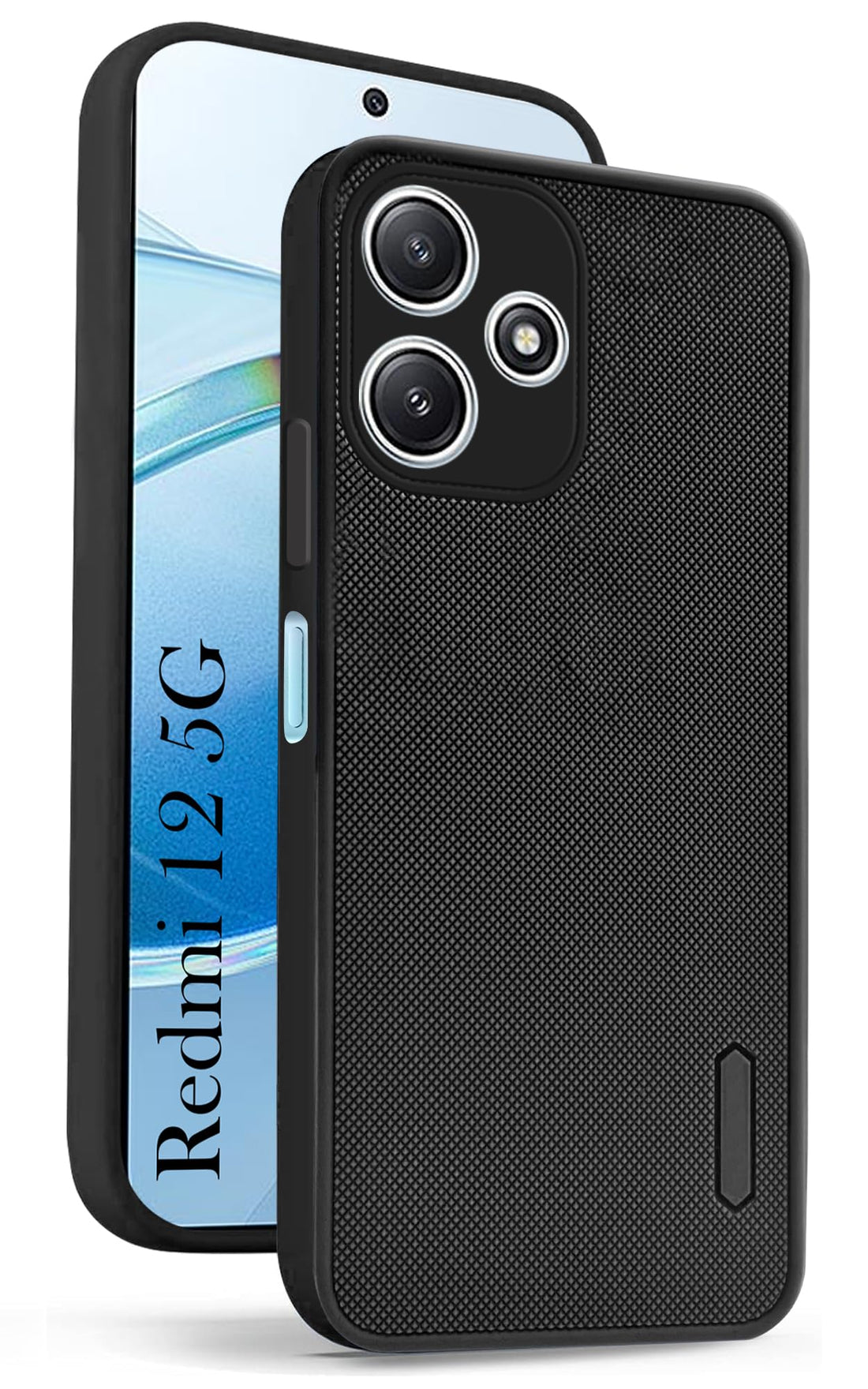 For Xiaomi Redmi 12 5G Back Cover Case (Textured Grip Design | Camera Protetion | Slim and Light Weight | Soft Touch and Feel)