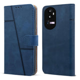for Oppo Reno 10 Pro Plus Flip Cover Case (Stitched Leather with Magnetic Closure | Black)