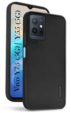 For Vivo Y75 5G | Y55 5G Back Cover Case (Textured Grip Design | Camera Protetion | Slim and Light Weight | Soft Touch and Feel)
