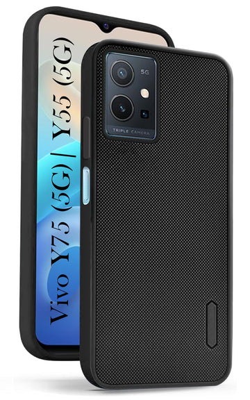 Custodia Vivo Y55 5G/Y75 5G/Y77 5G Con Protezione Fotocamera Scorrevole, Anello Rotante 360° E Supporto Magnetico, Nero