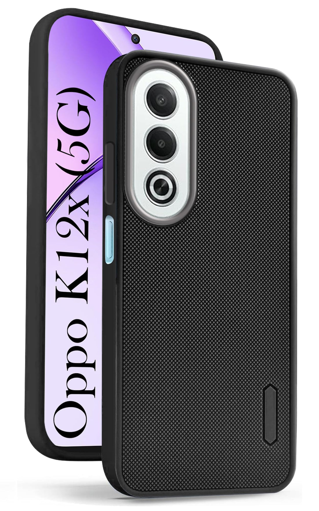 For Oppo K12x 5G Back Cover Case (Textured Grip Design | Camera Protection | Slim and Light Weight | Soft Touch and Feel)