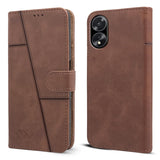 For Oppo A38 | Oppo A18 Flip Cover Case(Stitched Leather with Magnetic Closure)