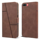 For Oppo A3s Flip Cover Case (Stitched Leather with Magnetic Closure)