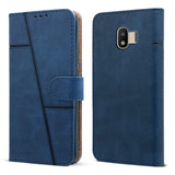 For Samsung Galaxy J2 2018 Flip Cover Case (Stitched Leather Finish | Magnetic Closure | Inner TPU | Foldable Stand | Wallet Card Slots)