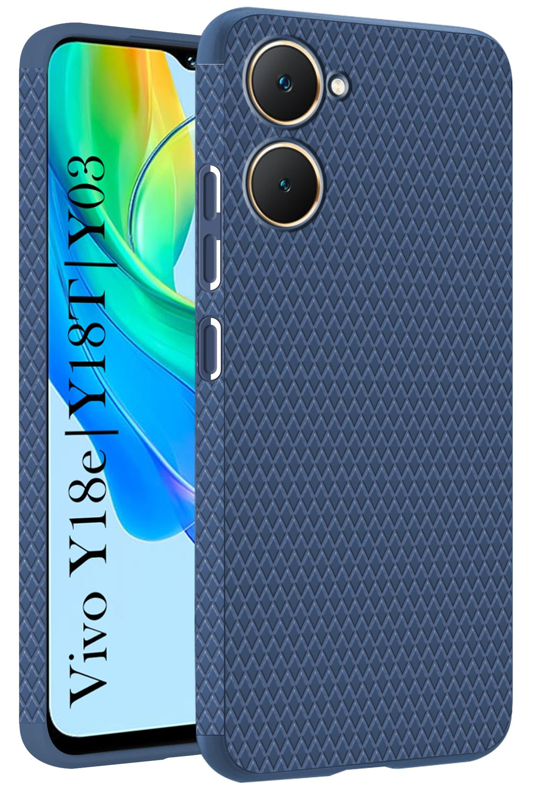 For Vivo Y18e | Vivo Y03 | Vivo Y18i Back Cover Case (Liquid Silicone | Side Grip | Camera Protection)