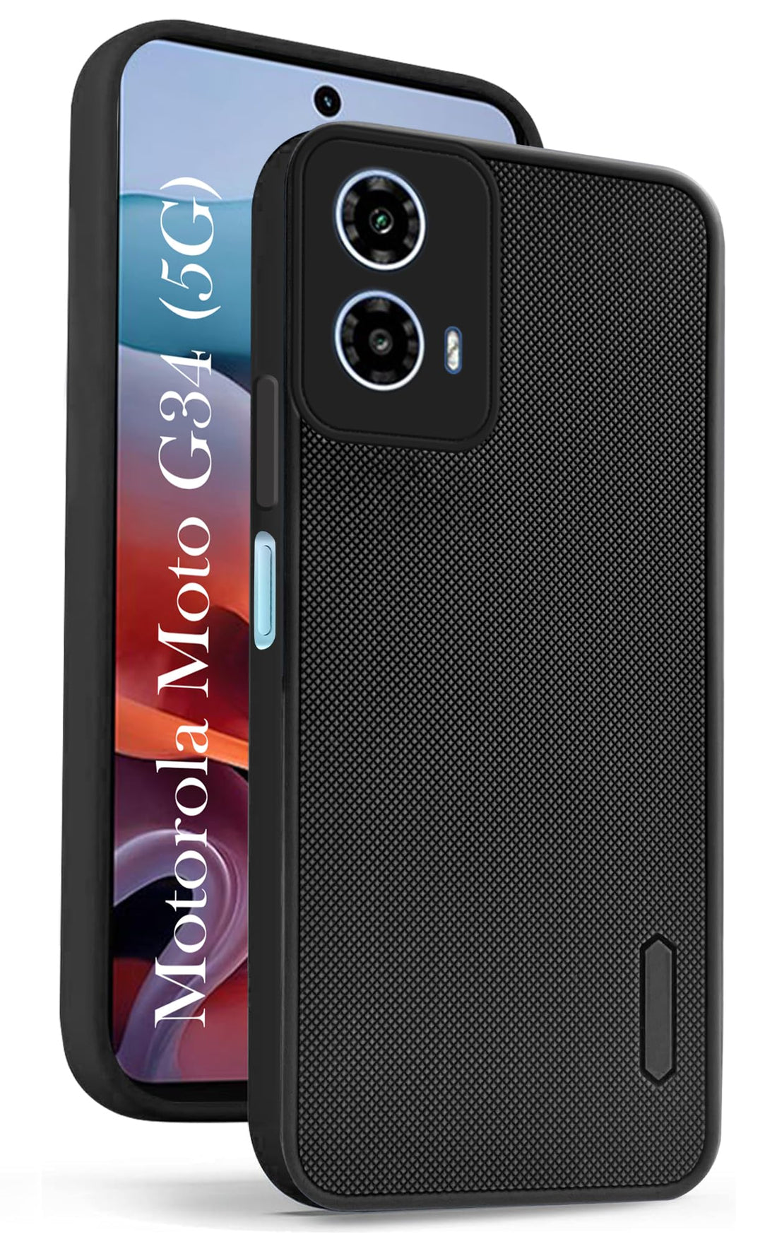 For Motorola Moto G34 5G Back Cover Case (Textured Grip Design | Camera Protetion | Slim and Light Weight | Soft Touch and Feel)