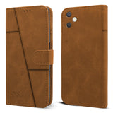 For Samsung Galaxy A07 5G Flip Cover Case ( Stitched Leather with Magnetic Closure)