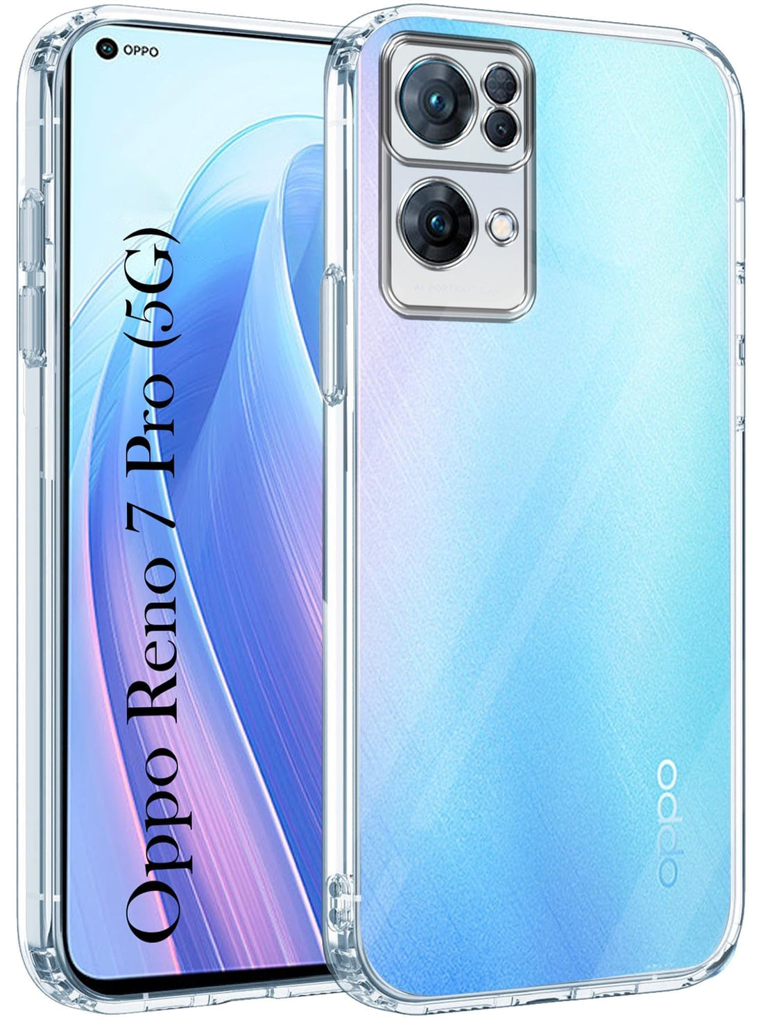 For Oppo Reno7 Pro 5G | Reno 7 Pro 5G Back Case Cover (Silicone Clear Shockproof Case | Soft and Flexible)