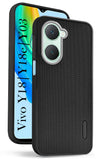 For Vivo Y18 | Y18E | Y03 | Y18I | Y18T Back Cover Case Rubberised (Textured Grip Design| Micro-Fiber Cloth Inside | Slim and Light Weight | Soft Touch and Feel)